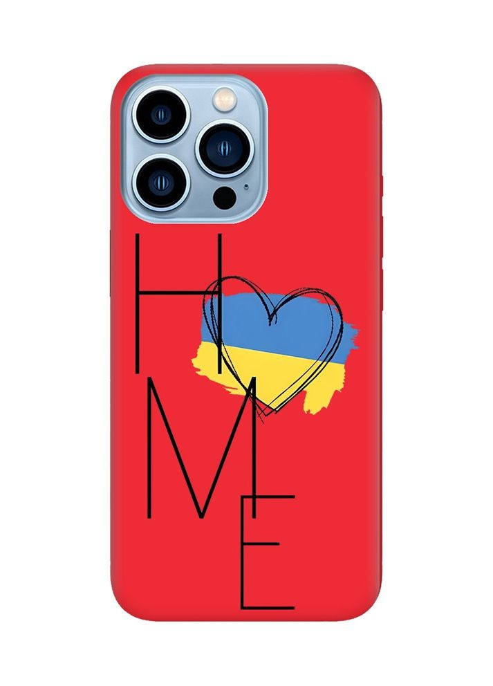 Матовий червоний чохол на Apple iPhone 13 Pro Max:: Дім Україна (принт 353) Creative (360693892)