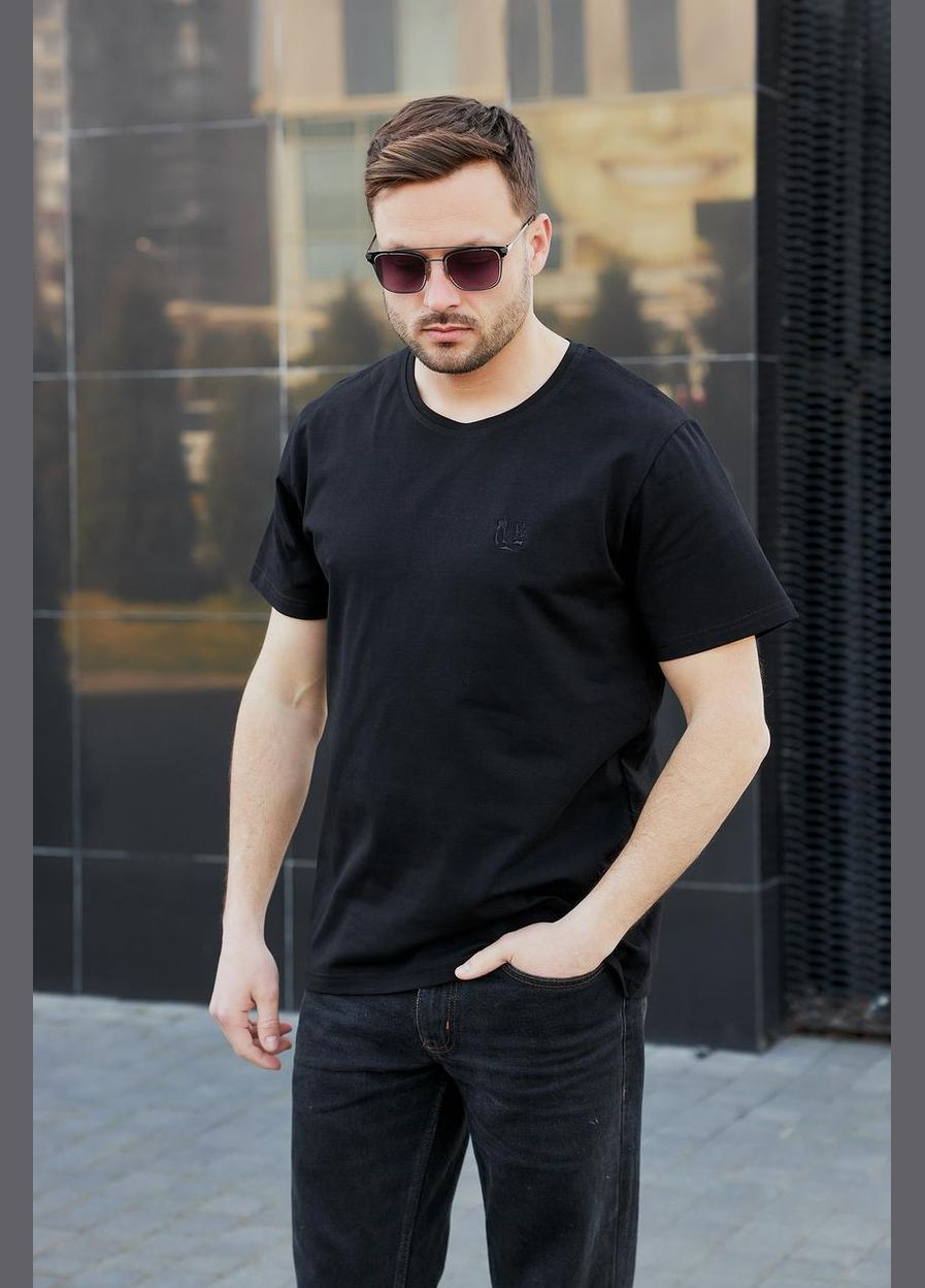 Чорна футболка чоловіча (м0174) UMON