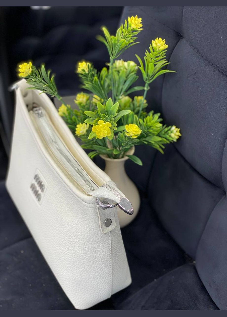 Женская сумка через плече из эко-кожи белого цвета 32244 Fashion (338187943)