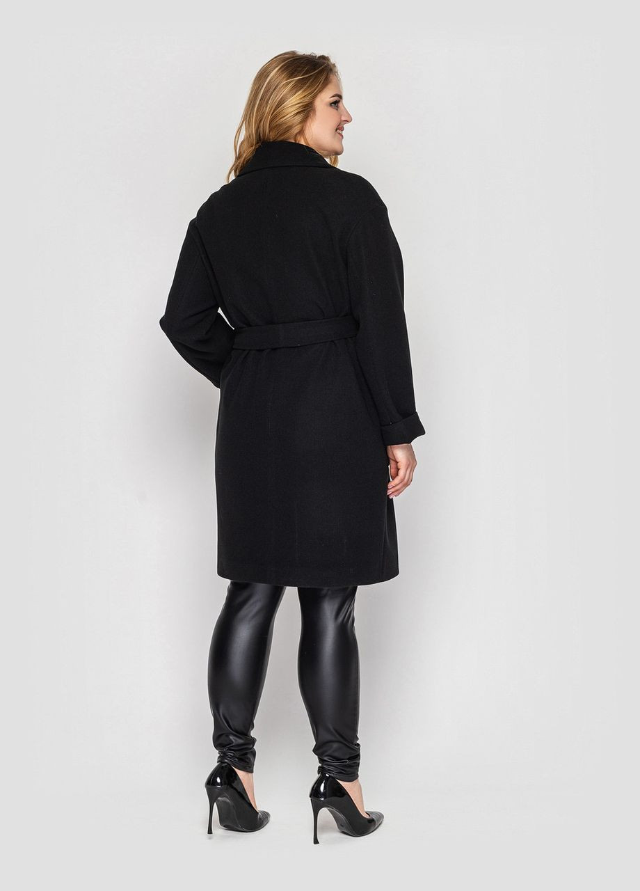 Черное демисезонное Пальто Алсу 56 Черный 0325 Vlavi