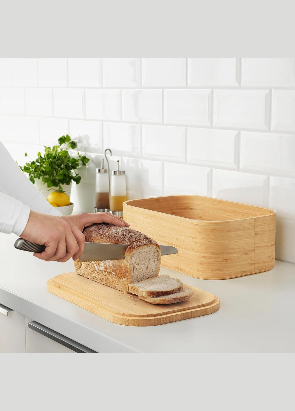 Хлібниця ІКЕА UPPSKATTNING бамбуковий шпон (70491716) IKEA (268023514)