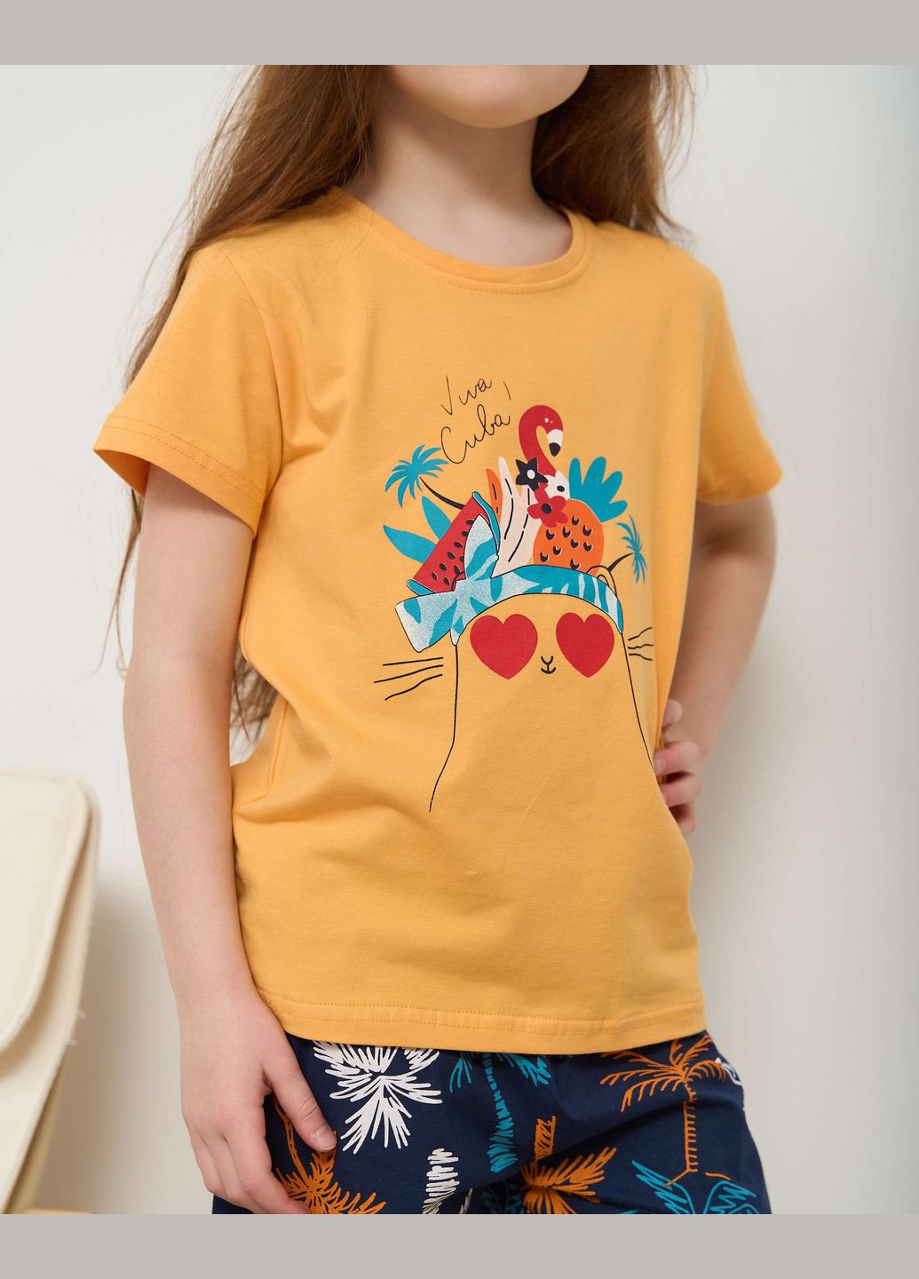 Желтая комплект с шортиками на девочку Nicoletta