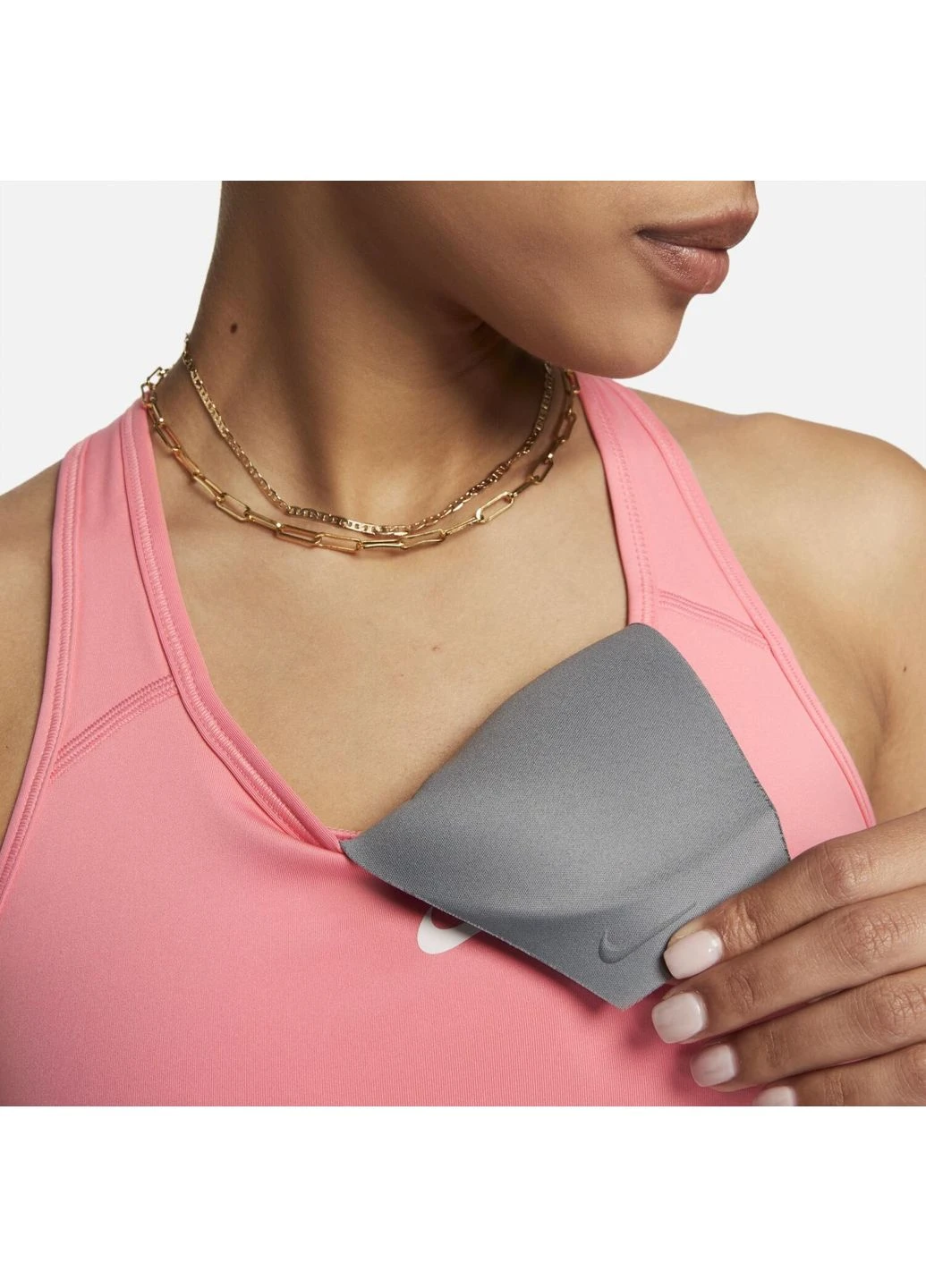 Топ жіночий SWOOSH BRA PAD кораловий BV3636-612 Nike (397846834)
