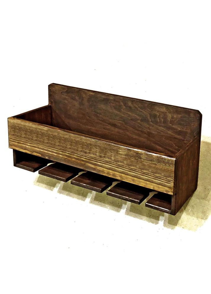 Настінна винна полиця з дерева Камакура капучино (ПНК-000609) No Brand (327423671)