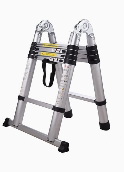Стремянка трансформер. Высота-3.2 Лестница алюминиевая Лестница телескопическая раскладная с сумкой No Brand (303840060)