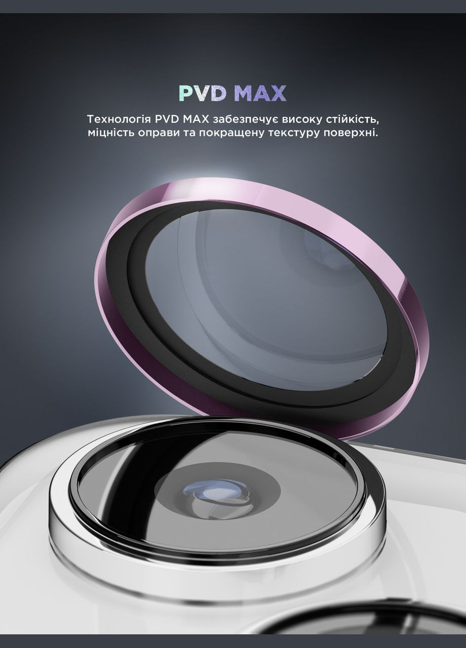 Защитное стекло для камеры Supreme Black Icon для iPhone 15/15 Plus Pink (ARM76588) ArmorStandart (327887941)