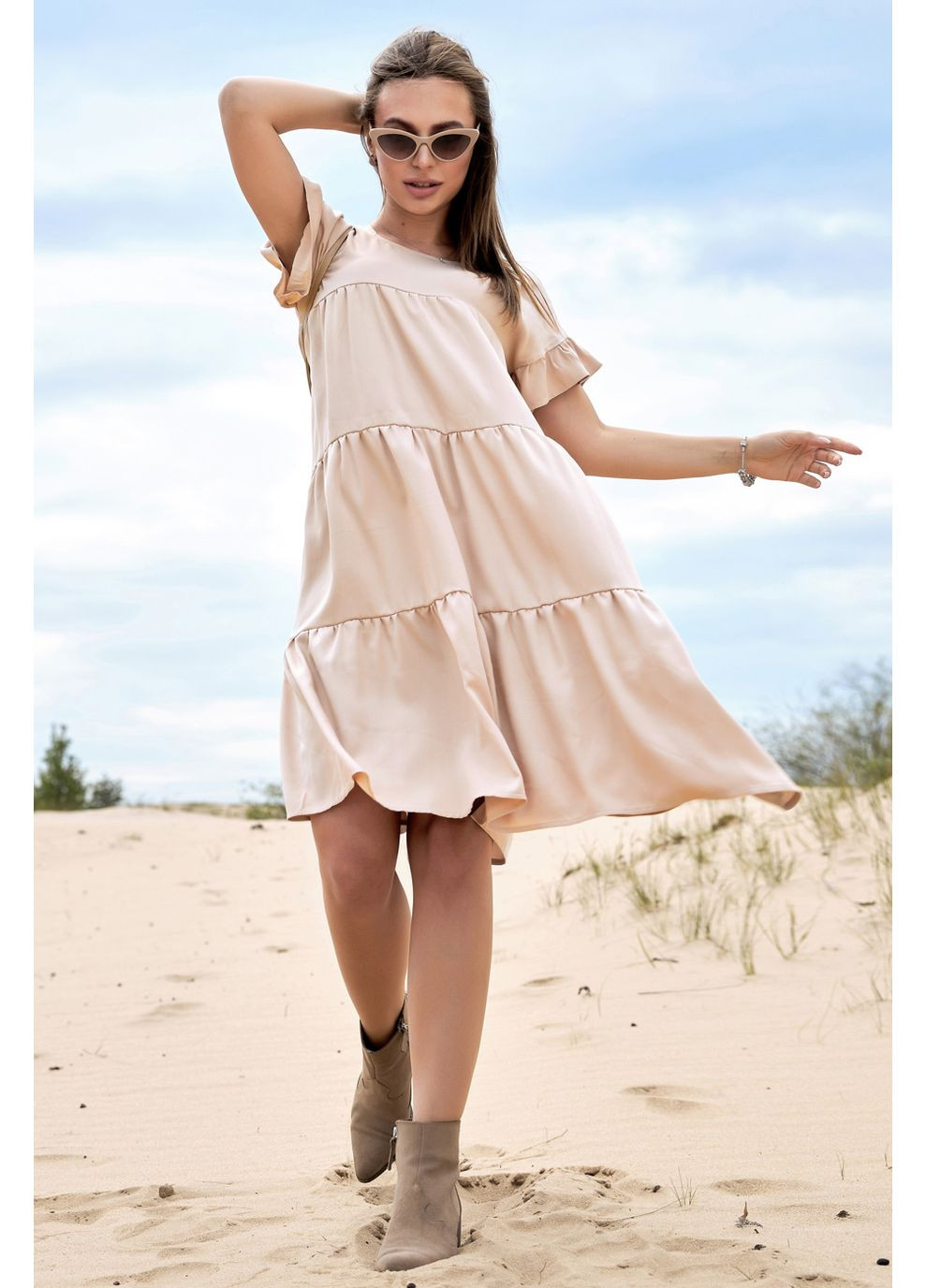 Кофейное платье 1358.4153 Seventeen