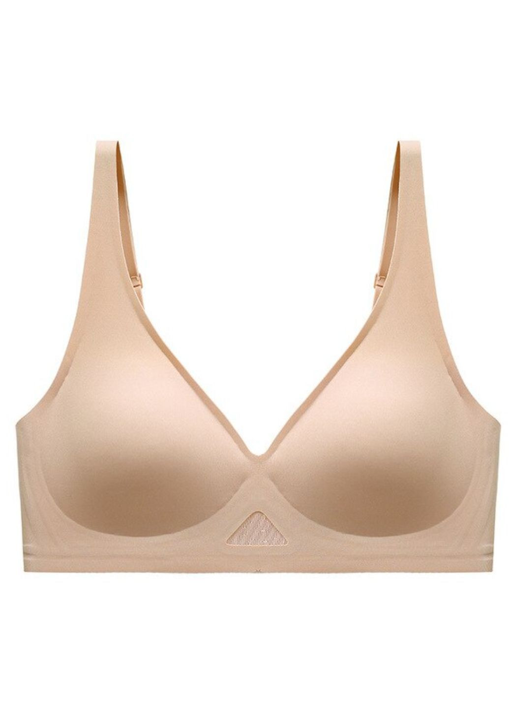 Бежевый бралетт бесшовный бюстгальтер без косточки удобный (867-70) Macarena без косточек нейлон