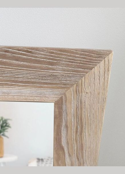 Зеркало настенное в деревянной раме Ясень 70х50 см Белый W.W.STYLE (323640187)