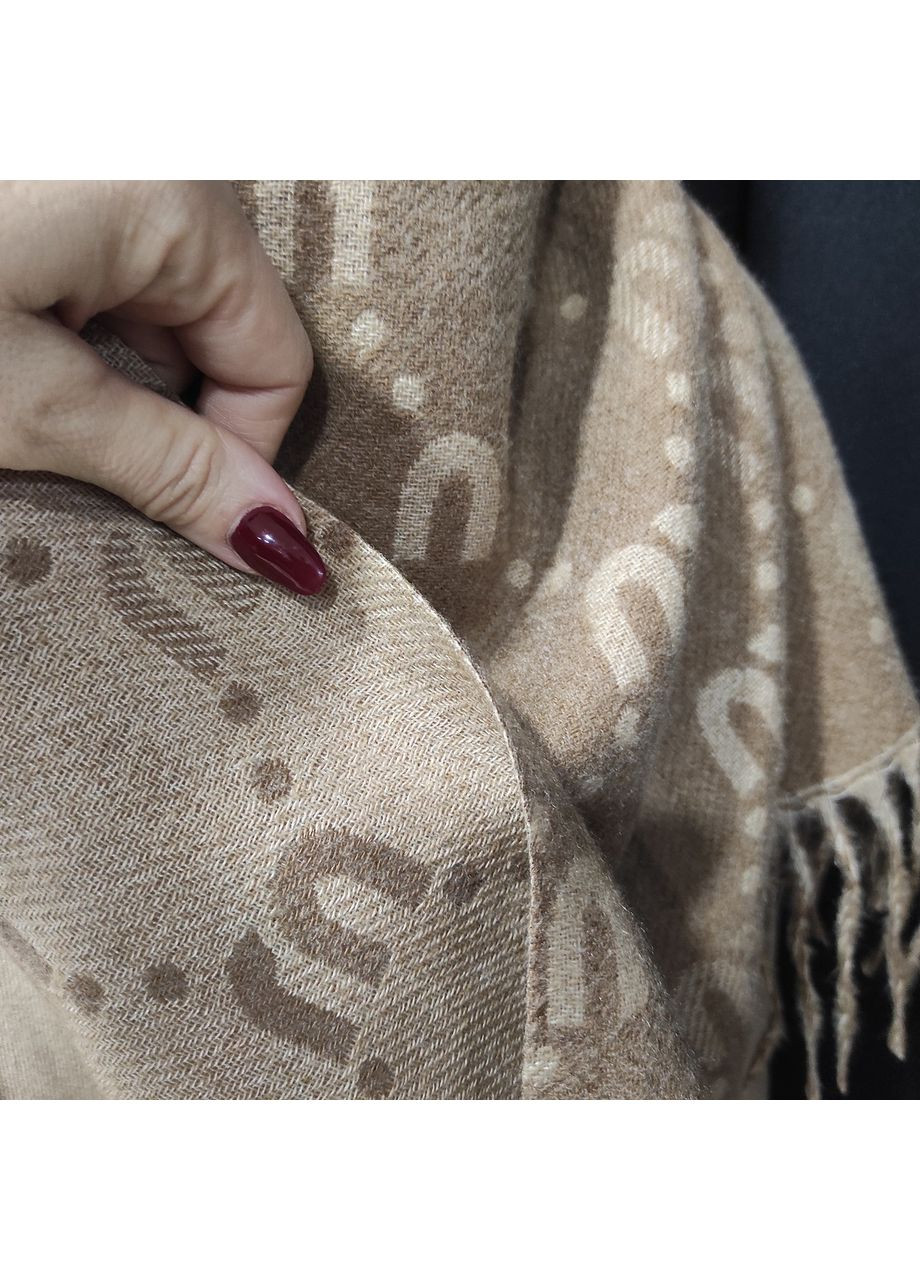 Палантин женский широкий теплый двусторонний No Brand (369012263)