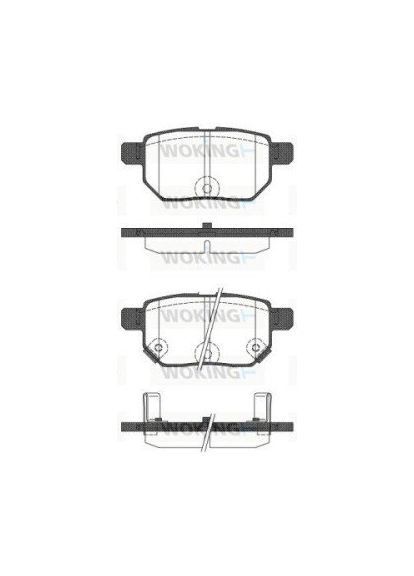 Тормозной колодки диск. задн. (выр-во Remsa) Lexus Ct (zwa10_) 1.8 10-,Toyota Auris 1.8 06-12 (P13863.22) Woking (364977455)