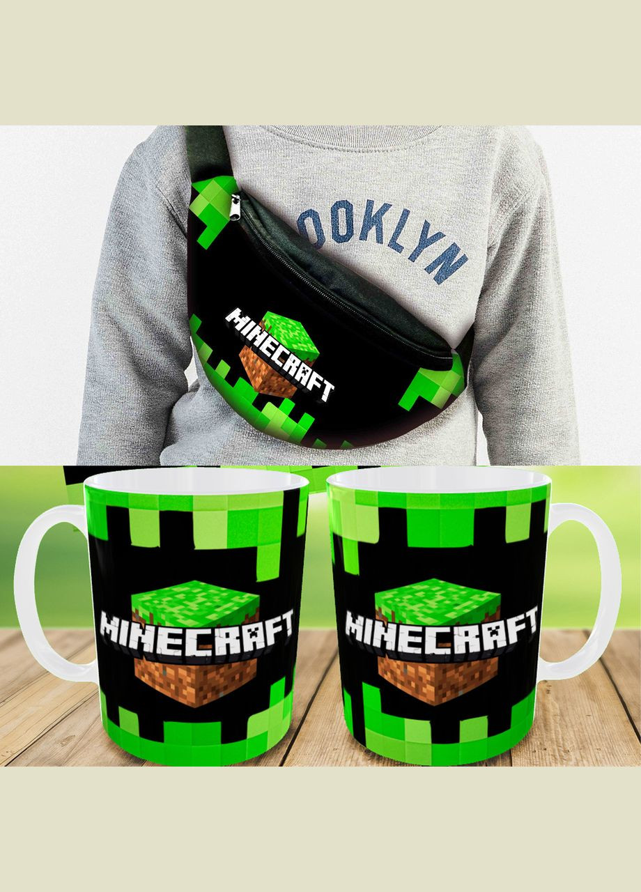 Сумкабананка+ Кружка майнкрафт "Minecraft" детская с принтом No Brand (306438388)