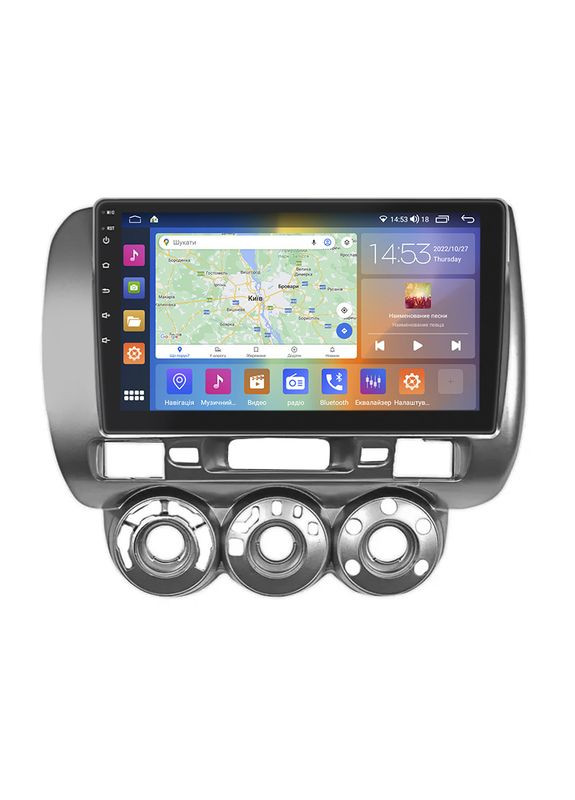 Штатная магнитола Honda Jazz I Рестайлинг Manual AC 2005-2008 IPS 9" 4/64Gb CarPlay 4G Wi-Fi GPS Pri 6 шт. Lesko (336194695)