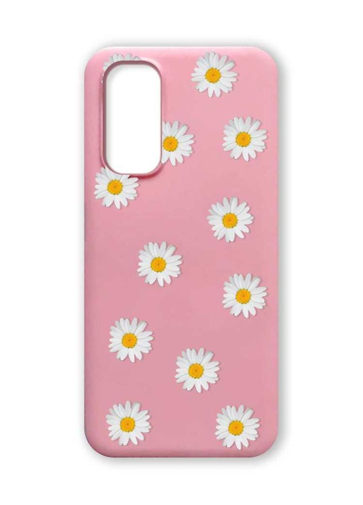 Матовий рожевий чохол на Xiaomi Redmi Note 11 4G Фон ромашки (принт 41) Creative (355390559)