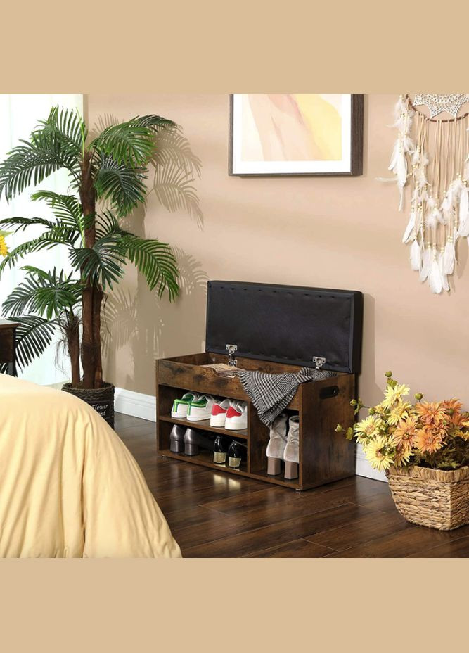 Тумба для взуття Gerbor з м'яким сидінням в стилі Loft Leobert (323136248)