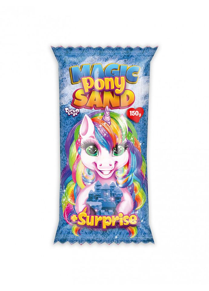 Набір для творчості "Кінетичний пісок "Magic Pony Sand" MPS-01-01, 150 г Синій Danko Toys (305232782)