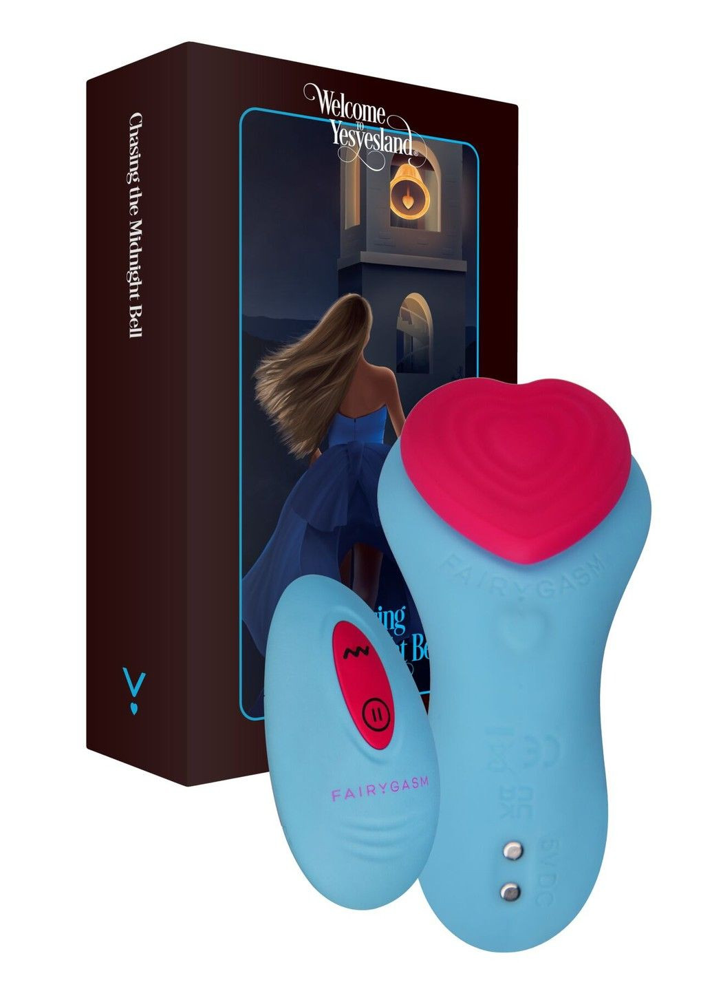 Вібратор у трусики HeartGem blue, на магніті, пульт ДК FairyGasm (334000842)