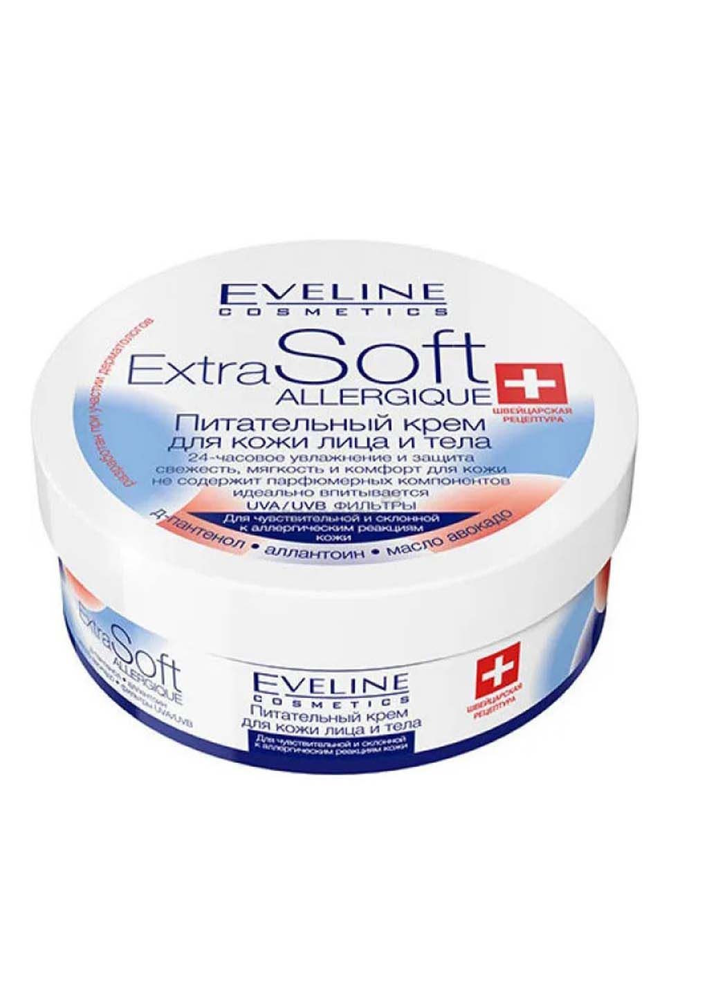 Живильний крем для обличчя і тіла для чутливої шкіри Extra Soft 200 мл Eveline (280918204)