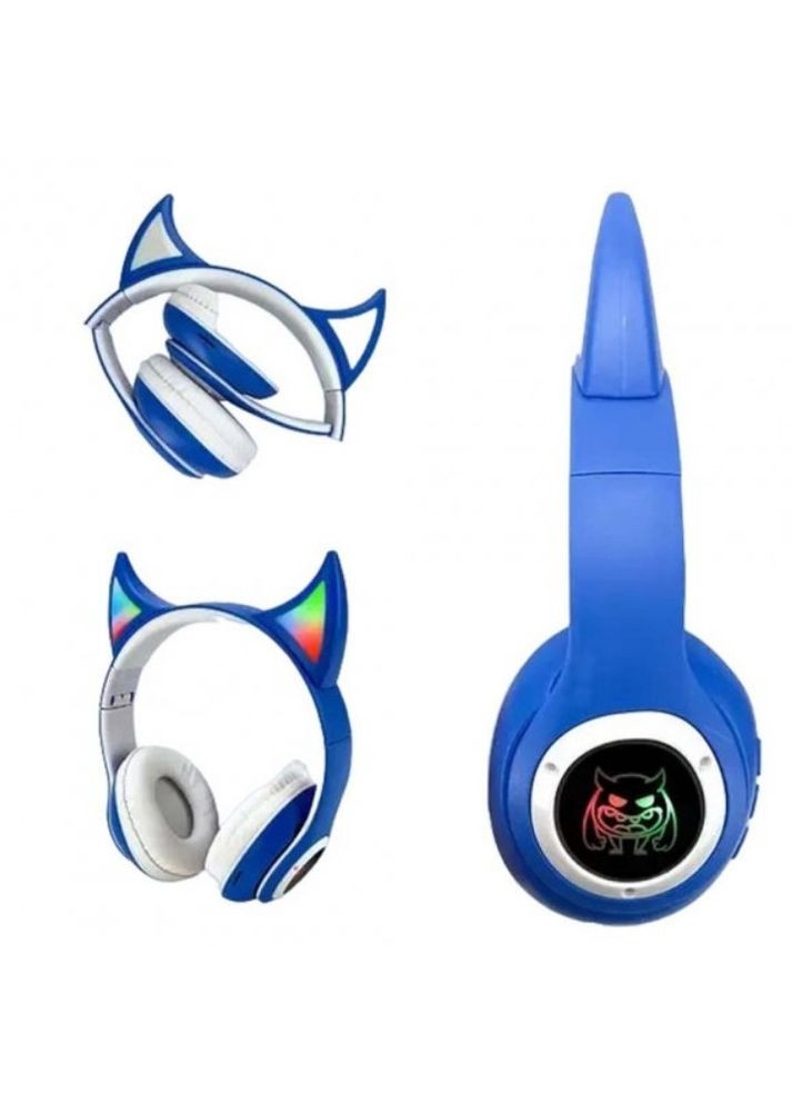 Наушники беспроводные STN-25 с ушками и подсветкой Синий (2104618667) No Brand (355873053)