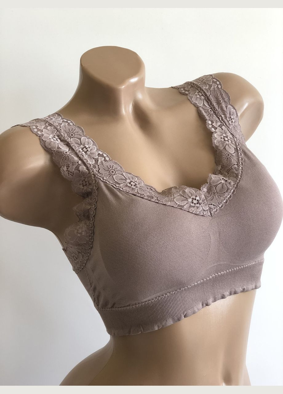 Жіночий топ з мереживом топік бюстгальтер бралет ліф No Brand (314931254)