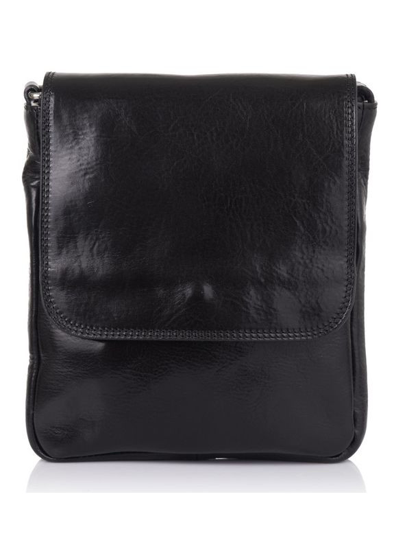 Чёрная кожаная сумка через плечо V-01277A Virginia Conti (303829771)