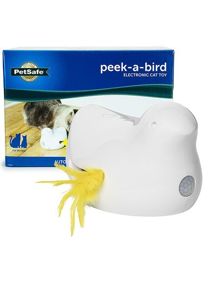 Інтерактивна іграшка для котів Peeka-Bird Electronic Cat Toy 10х15,6х12 см Білий (729849169616) PetSafe (279563740)