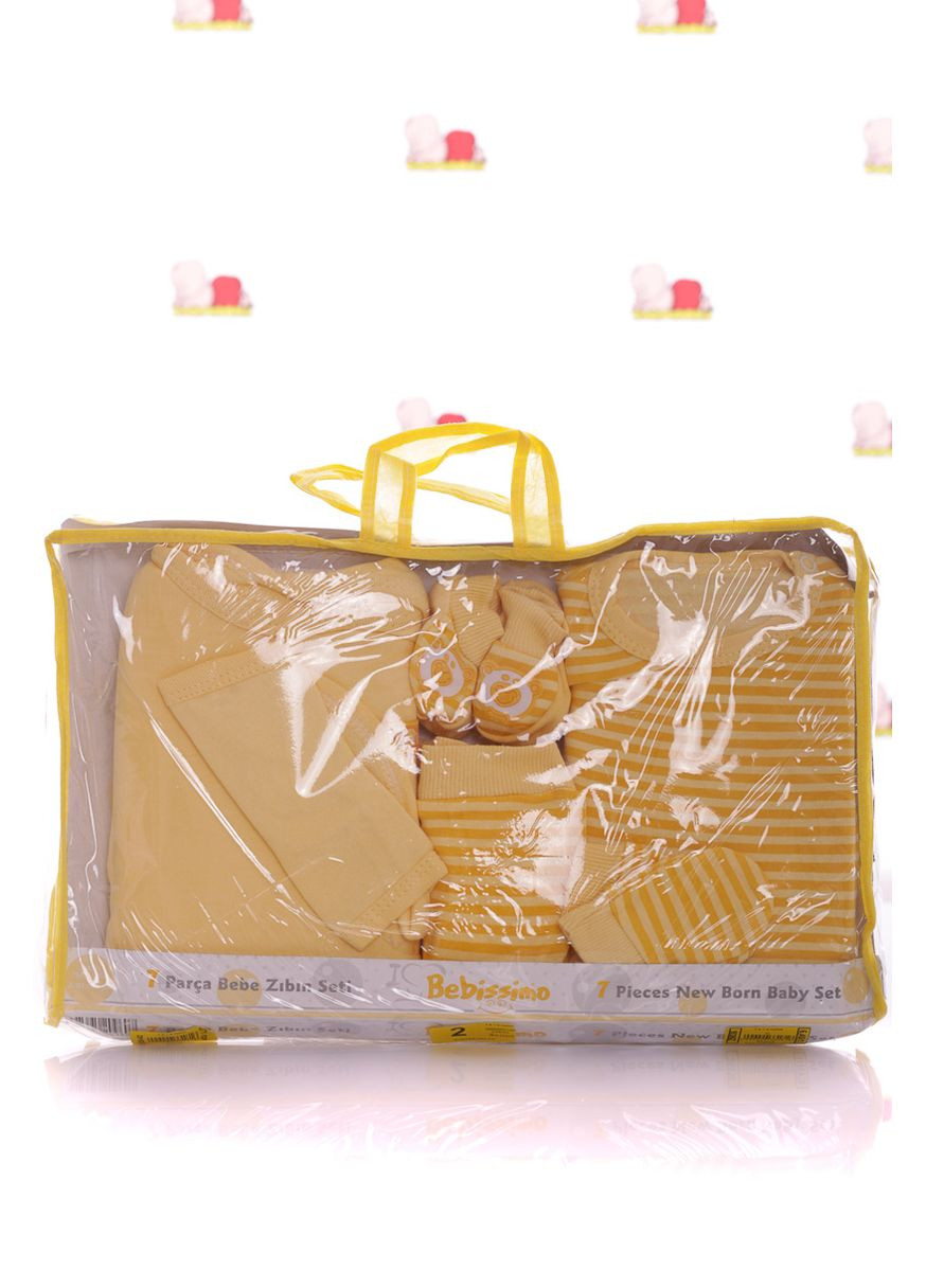 Жовтий комплект для новонародженого в сумці трикотажний. 62 см (29836) BABYKROHA