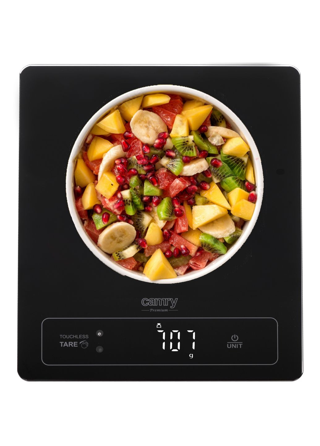 Ваги кухонні CR 3175 black електронні/ 15кг/ г; мл, унція/ USB type C/ автовимкнення/ скло Camry (362214259)