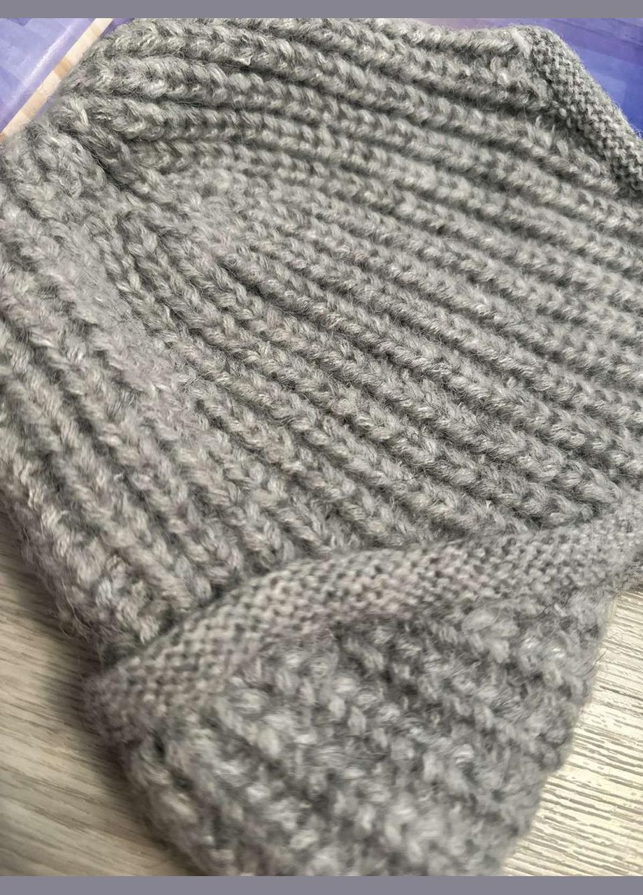 Шапка-вушанка в'язана One Size 55-58 Білий (5004) No Brand (358052728)