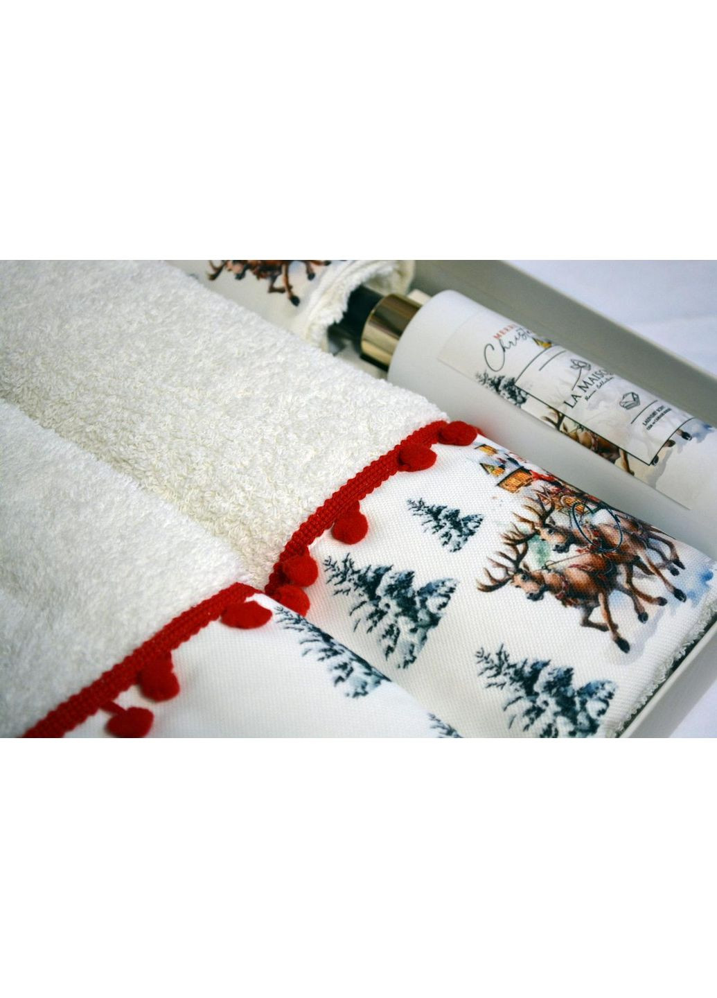 Подарунковий набір рушників La, 3 шт. з ароматом Hola Maison білий