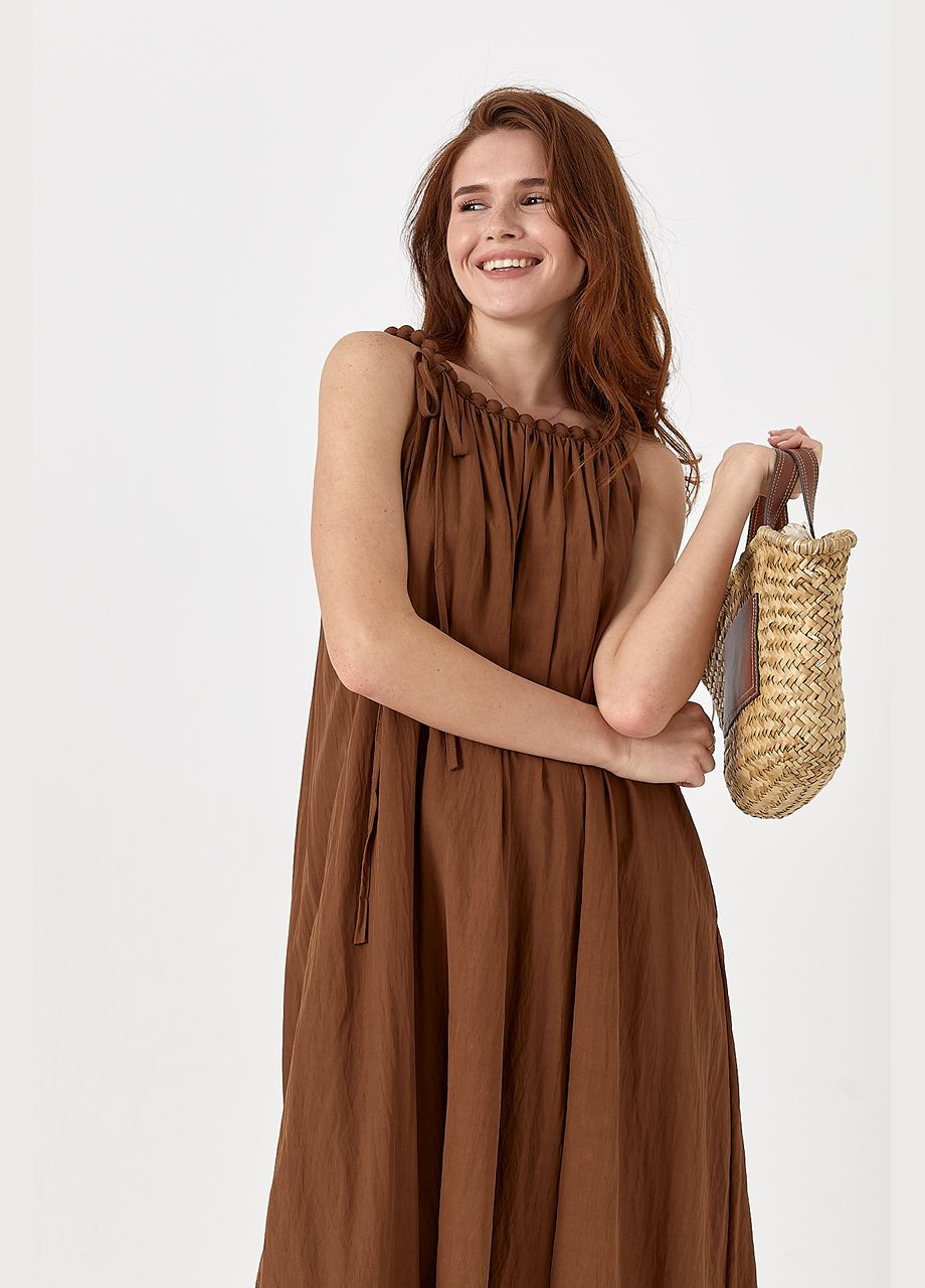 Сарафан на бретелях-бусах розкльошений Lurex (332199968)