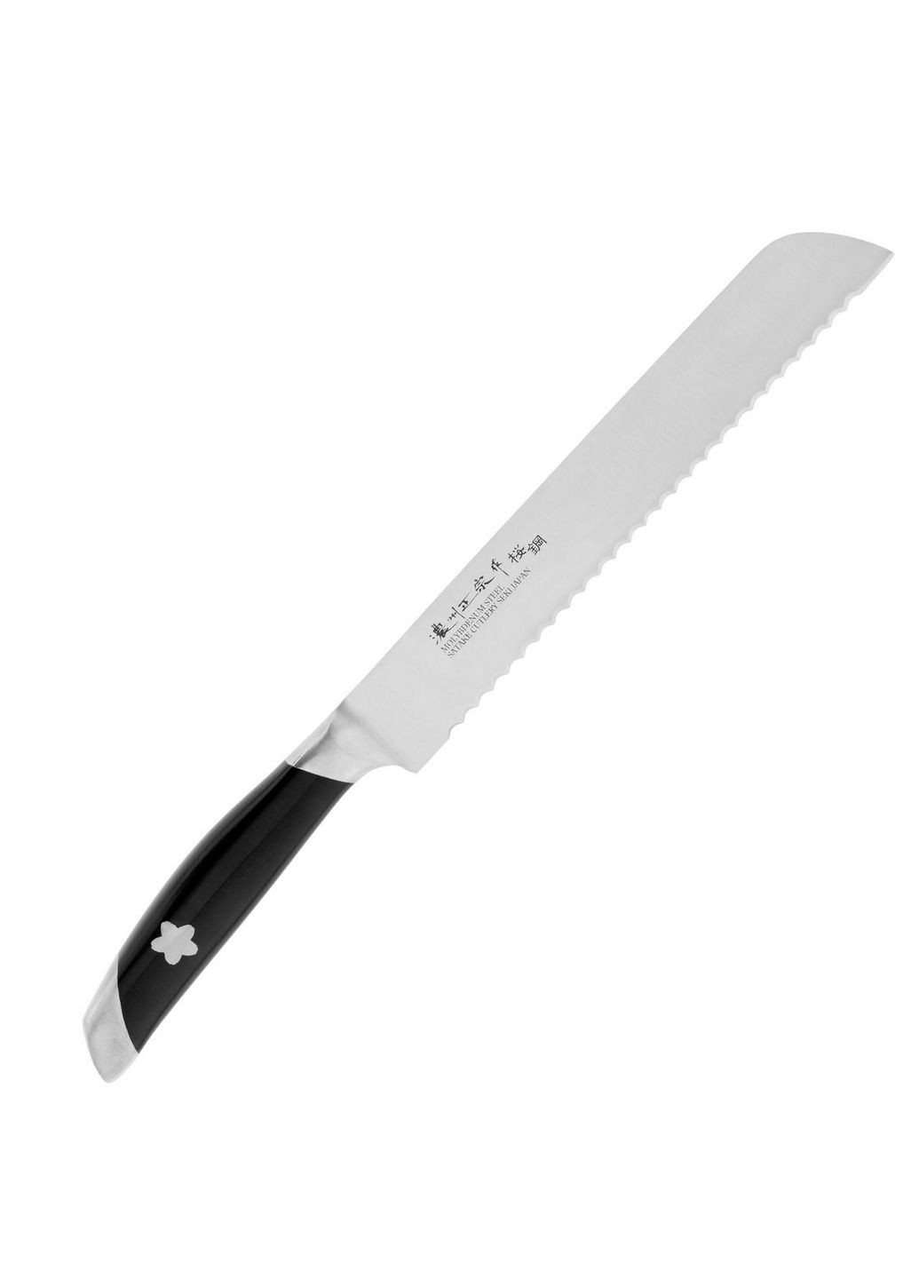 Кухонний ніж для хліба Sakura 20 см Satake чорний,