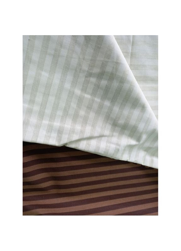 Постельное белье ДУЭТ Коричнево-Молочное Бязь Евро на резинке MERISET (278255543)