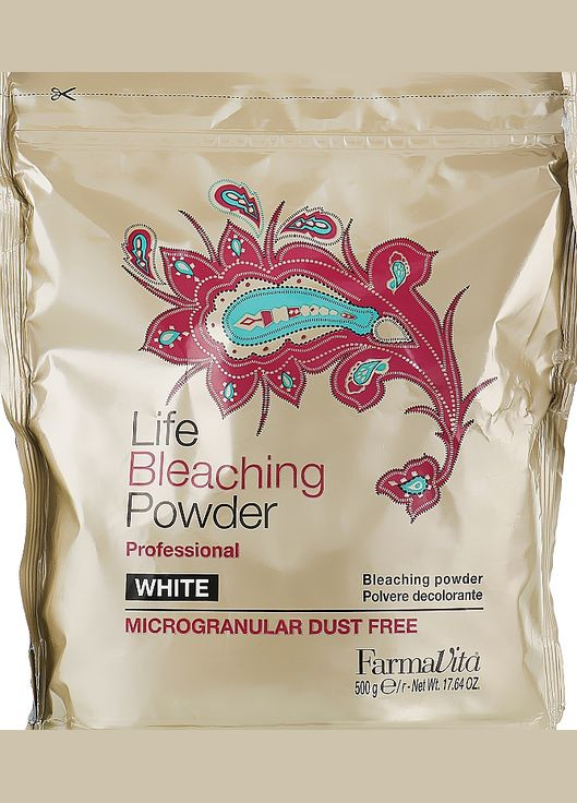 Обесцветительная пудра Life Bleaching Powder White 500g (62447-78558) FarmaVita (368607303)
