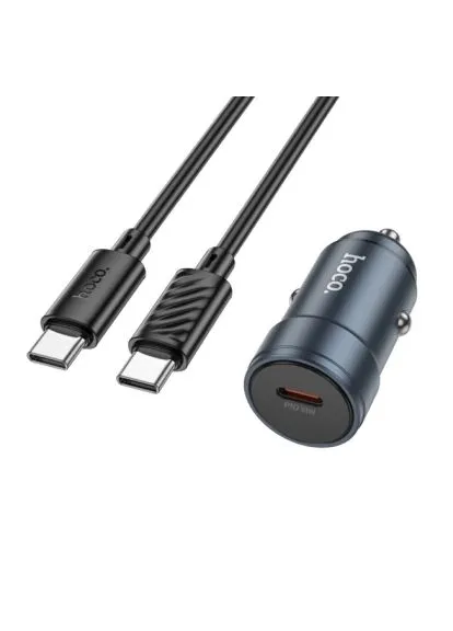Зарядное устройство Z57 Glorious single-port USB-C PD30W + cable USB-C Metal Gray (6942007633086) Hoco HOCO Z57 Glorious single-port USB-C PD30W + cable (401746289)