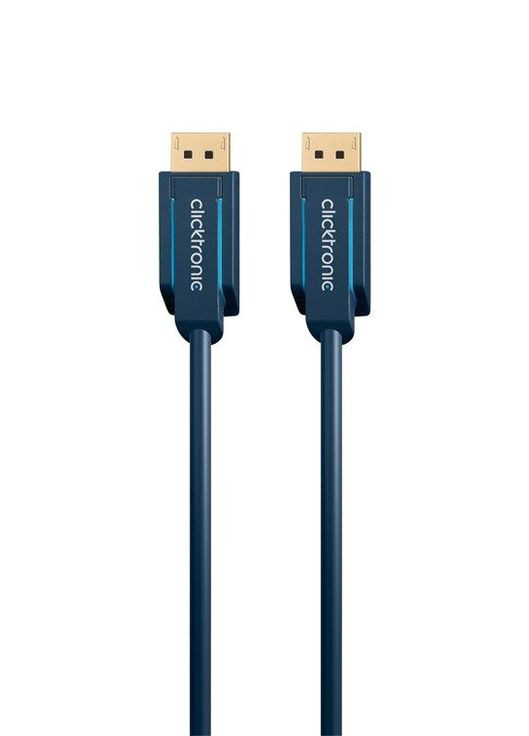 Кабель монітора сигнальний DisplayPort M/M (тато/тато) 2.0m v1.4 8K@60Hz 19pin D=7.3mm OFCu ClickTronic (369645590)