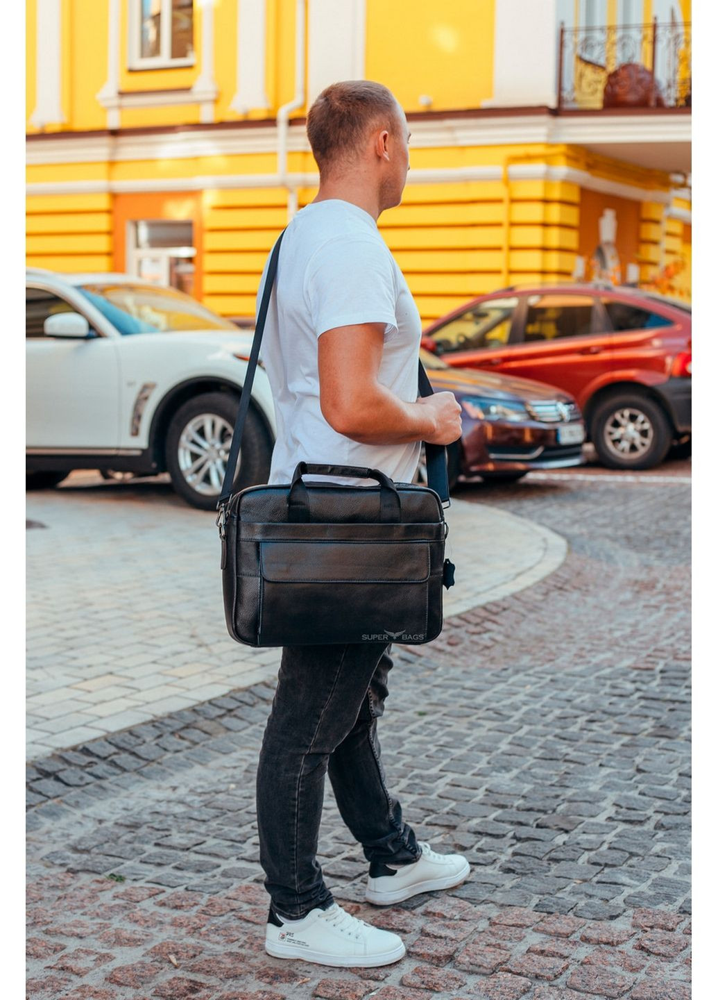 Мужская кожаная сумка 28х39х8 см Tiding Bag (315869850)