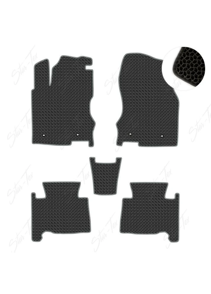 Комплект килимків до салону на Lexus NX I (AZ10) (2014 - 2021) EVA/Крапля Чорний + Сірий Star-Tex (385083229)