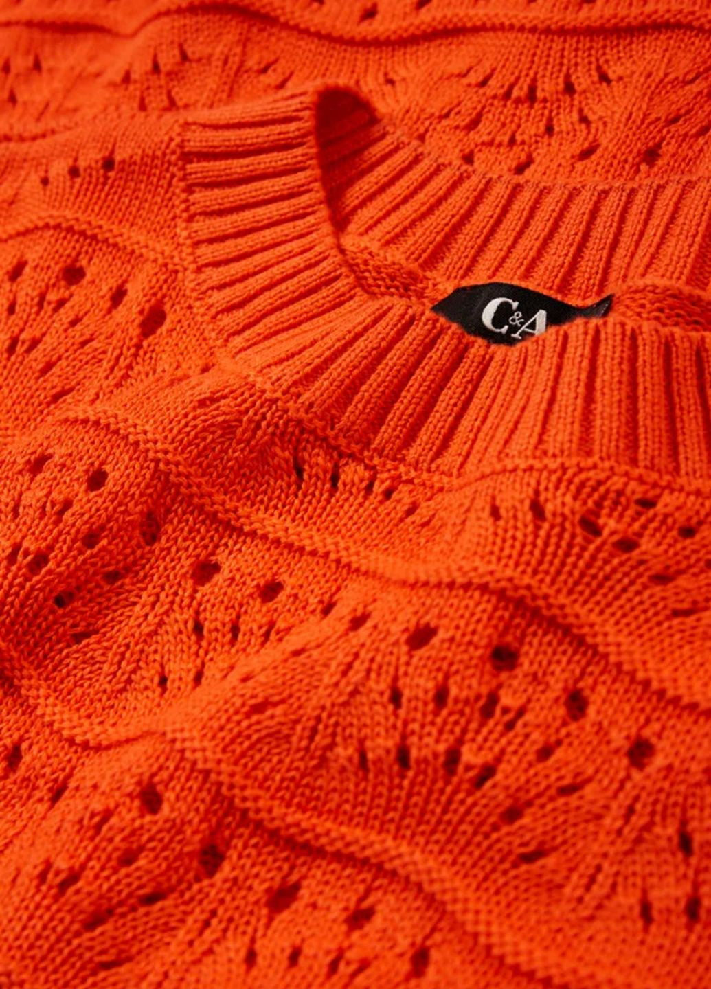 Оранжевый свитер C&A
