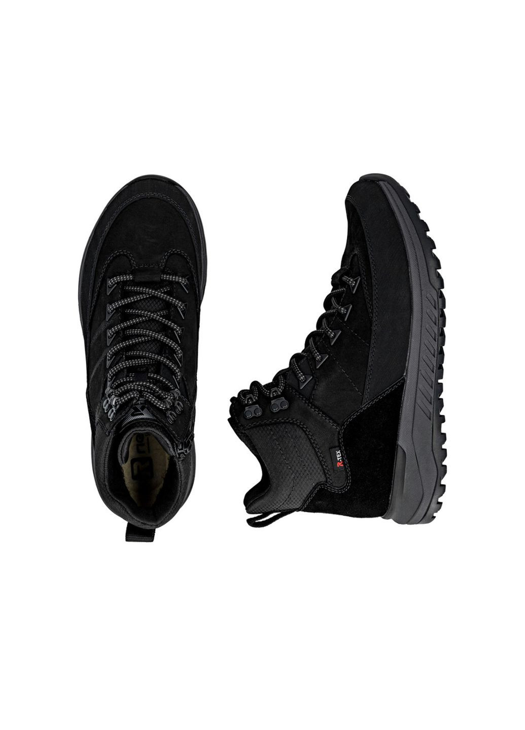 Черные ботинки комфорт мужские u0174-00 Rieker