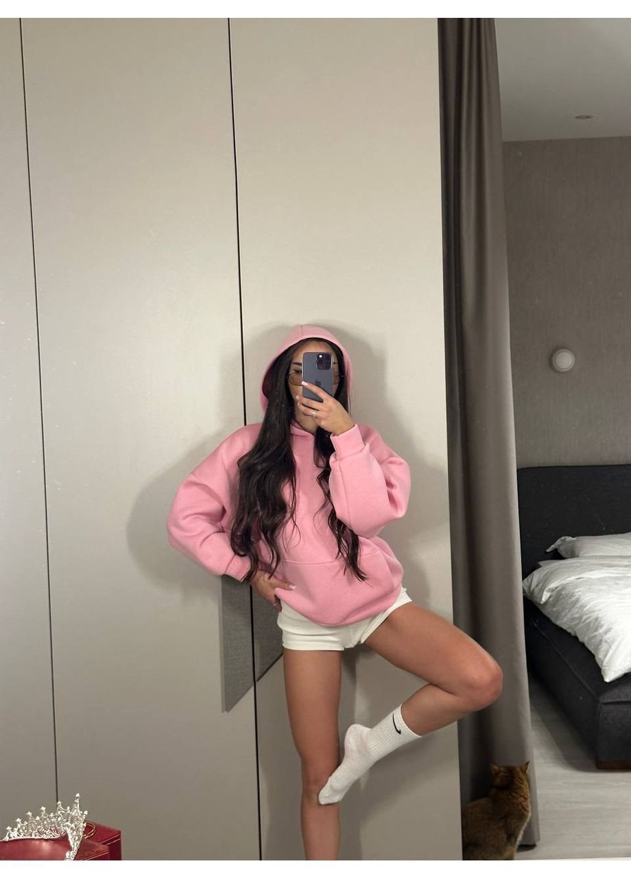 Жіноче оверсайз худі на флісі No Brand Б1432-283/1 (369402785)