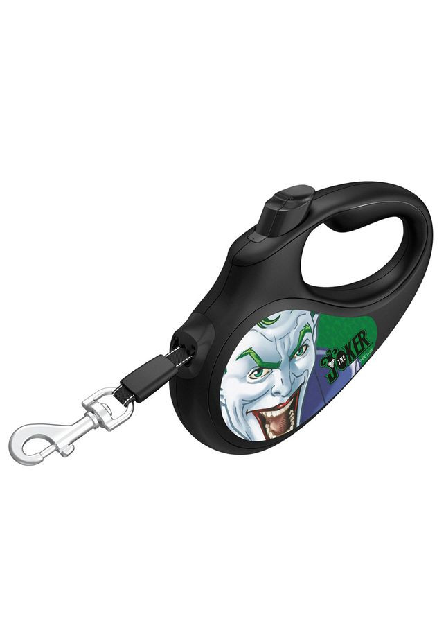 Повідець-рулетка для собак WAUDOG R-leash, малюнок "Джокер Зелений", M, до 25 кг, 5, світловідбиваюча стрічка чорний No Brand (363199512)