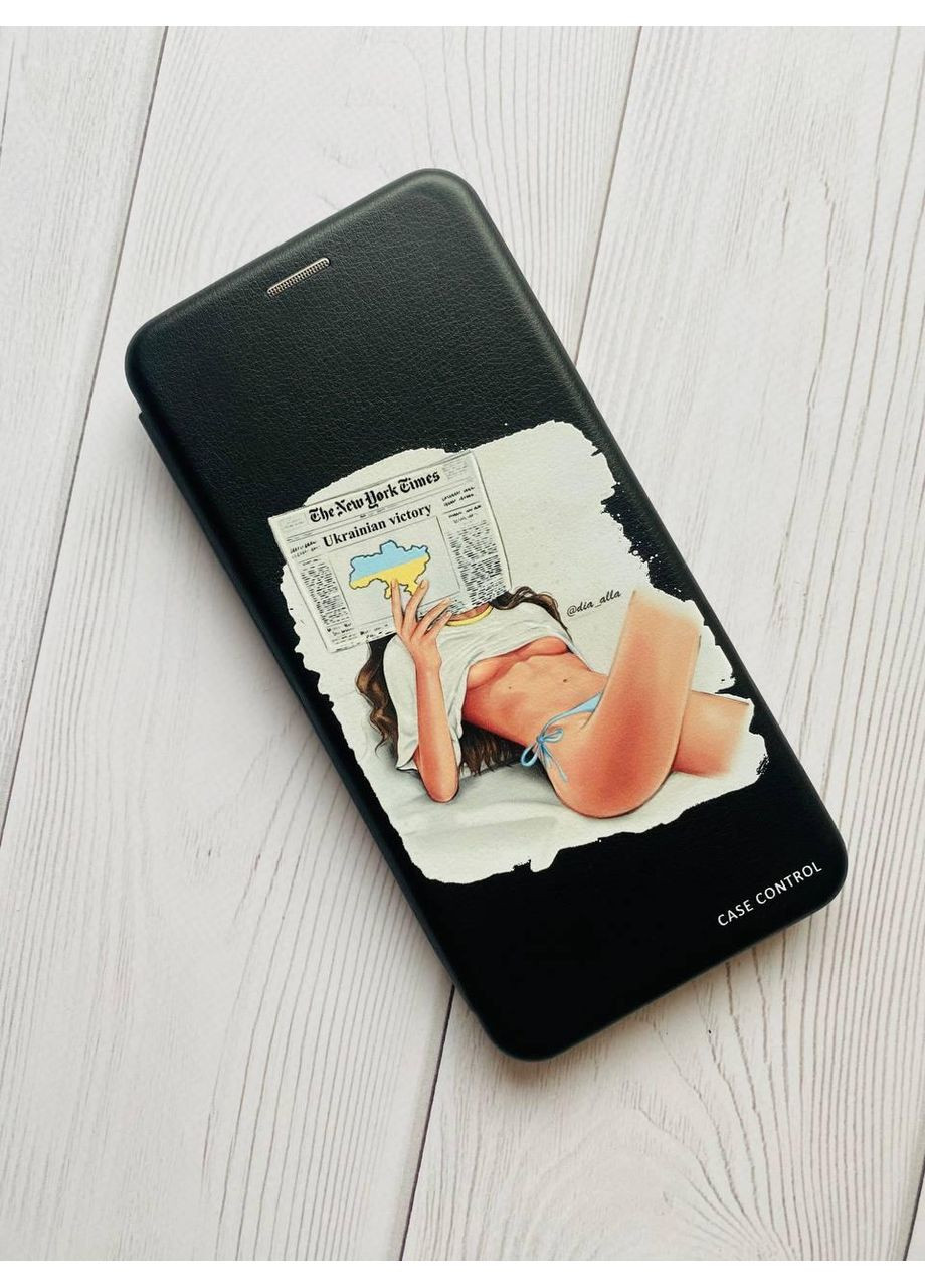 Чохол-книжка з малюнком для Samsung Galaxy A32 5G Чорний:: Дівчина з газетою (принт 31) G-Case (359487567)