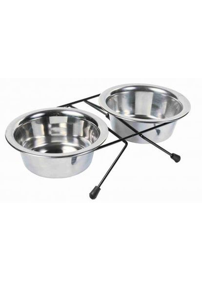 Миски для собак, на подставке, металлические, 12 см, 2х450 мл (*) Trixie (322591588)