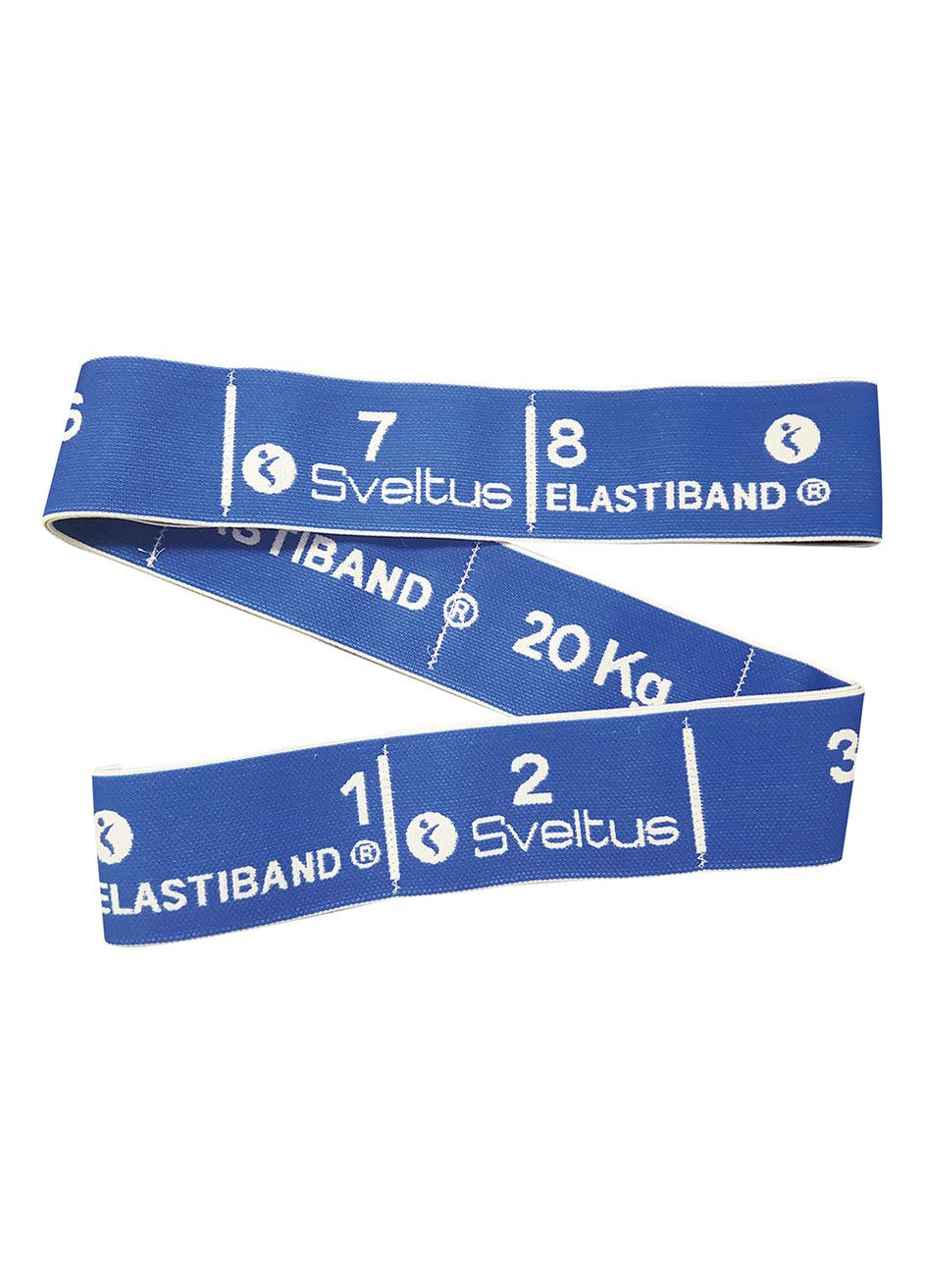 Еспандер для фітнесу синій, 20 кг + QR код (SLTS-0008) Sveltus elastiband (293851367)