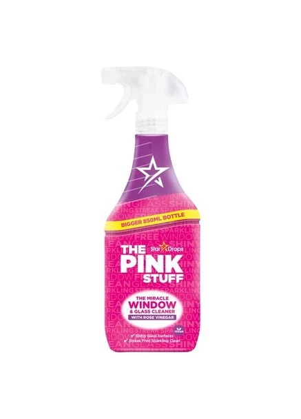 Засіб для очищення вікон Window Glass Cleaner Rose Vinegar 5060033822166 850 мл The Pink Stuff (386585237)