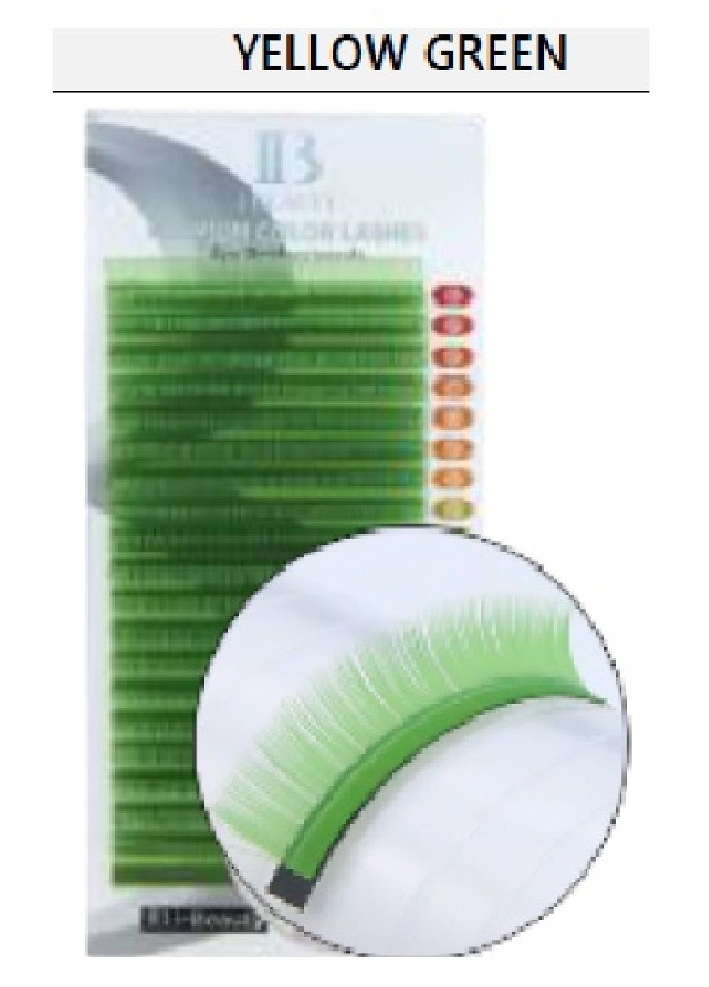 Ресницы светло-зеленые миксы D 0,10 8-14 мм. I-Beauty (322862733)