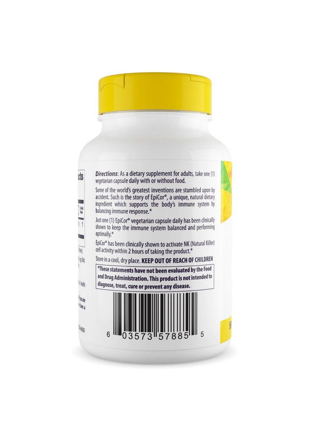 Натуральна добавка EpiCor 500 mg, 60 вегакапсул Healthy Origins (294926134)