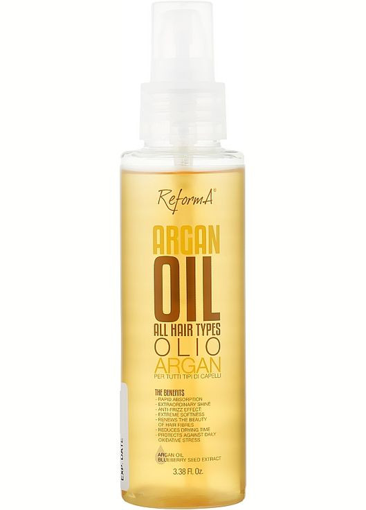 Арганиевое масло для всех типов волос Argan Oil For All Hair Types 100ml (873096-93252) Reforma (368664665)