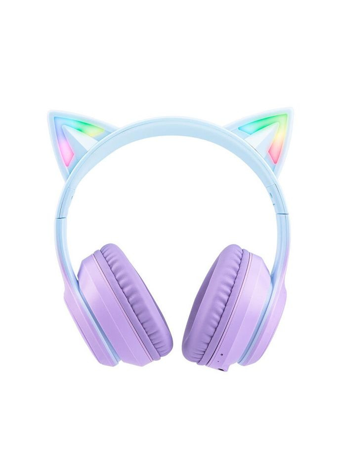 Навушники Bluetooth з підсвіткою B90 Gaming CAT with LED фіолетові Onikuma (282928383)
